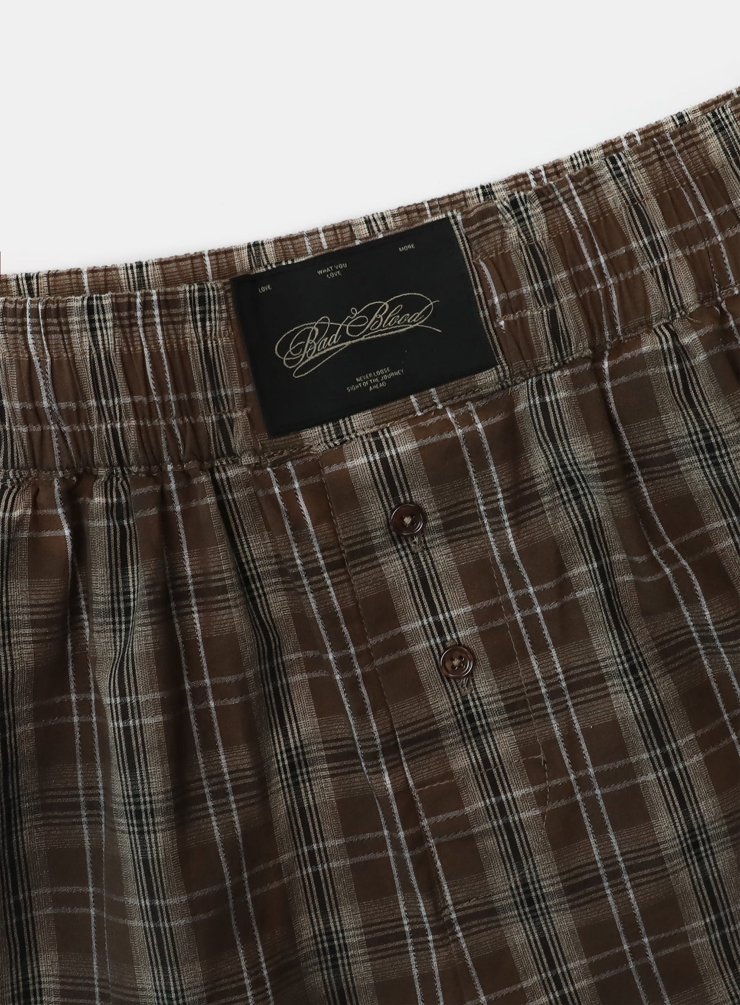 Vintage Billy Check Boxer Shorts - Brown