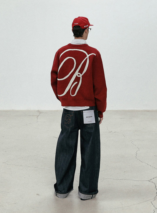 Classic Big Logo Crewneck Sweater - Red