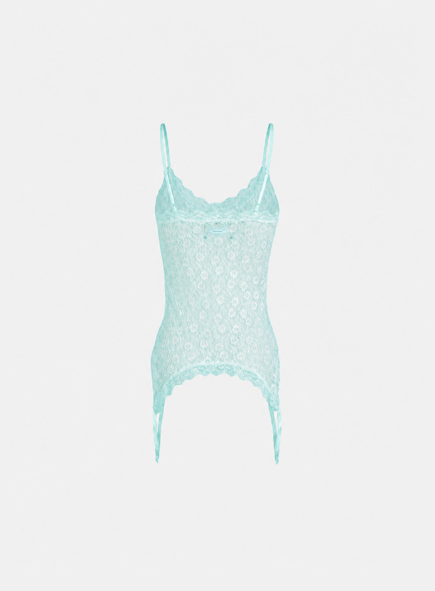 [w-tnk26-057] Garter Lace Camisole Tank - Mint