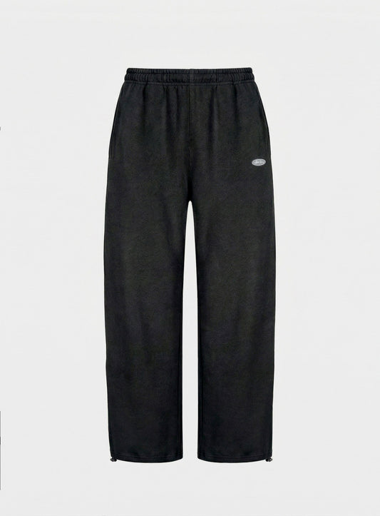 [w-pts26-036] BS Soft Terry Baggy Joggers - Black