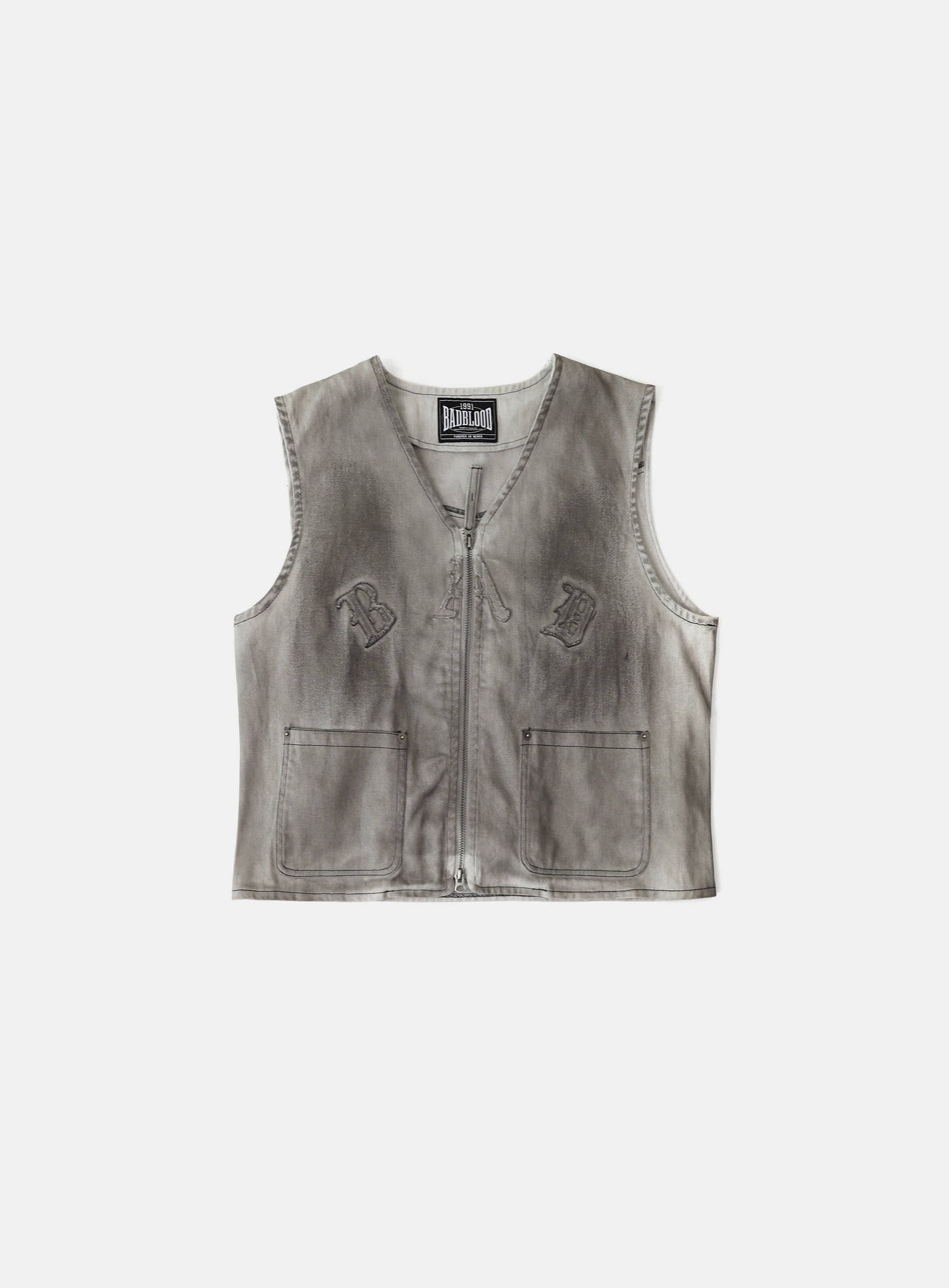 Lion Patch Vest - Mud White