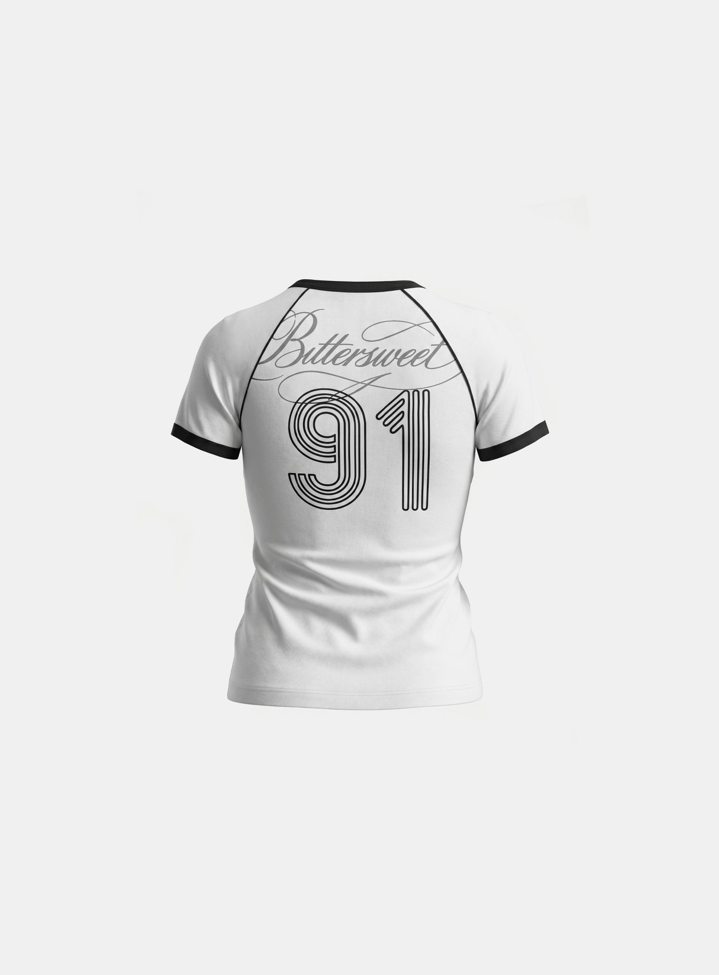 [w-tee26-155] 90s Vintage Club Crewneck Jersey T-Shirt - White