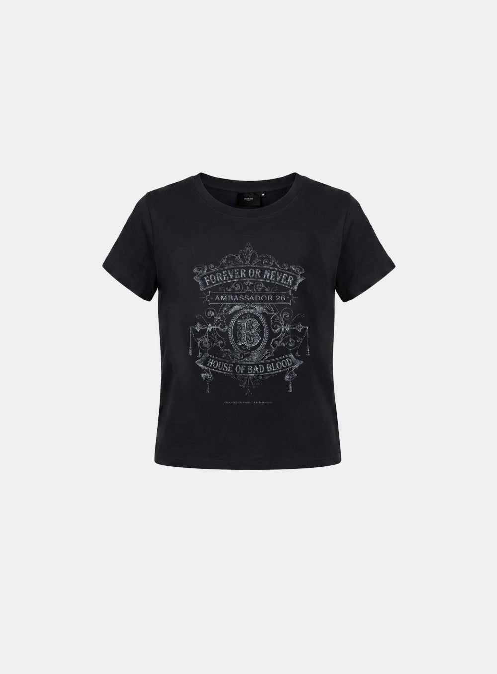[w-tee26-251] Ambassador 26 Emblem Graphic 1/2 T-shirt - Black