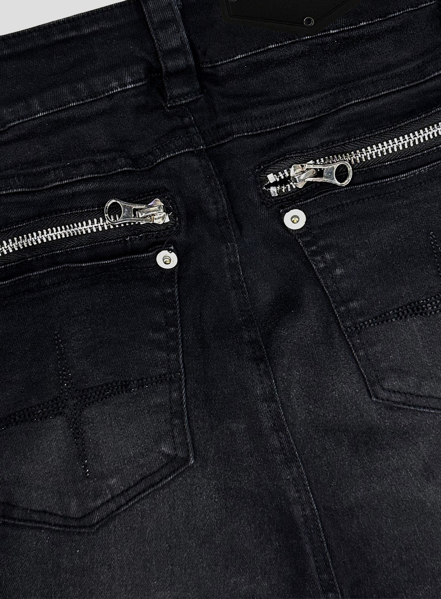[w-pts26-020] Viper Mid-Rise Bootcut Pants - Washed Black