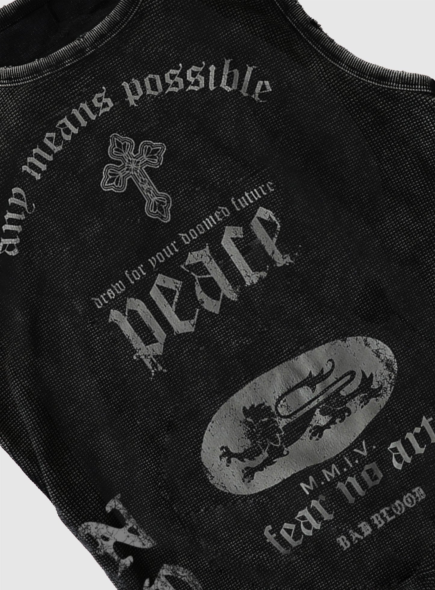 PEACE NOT WAR Tank - Dusty Black