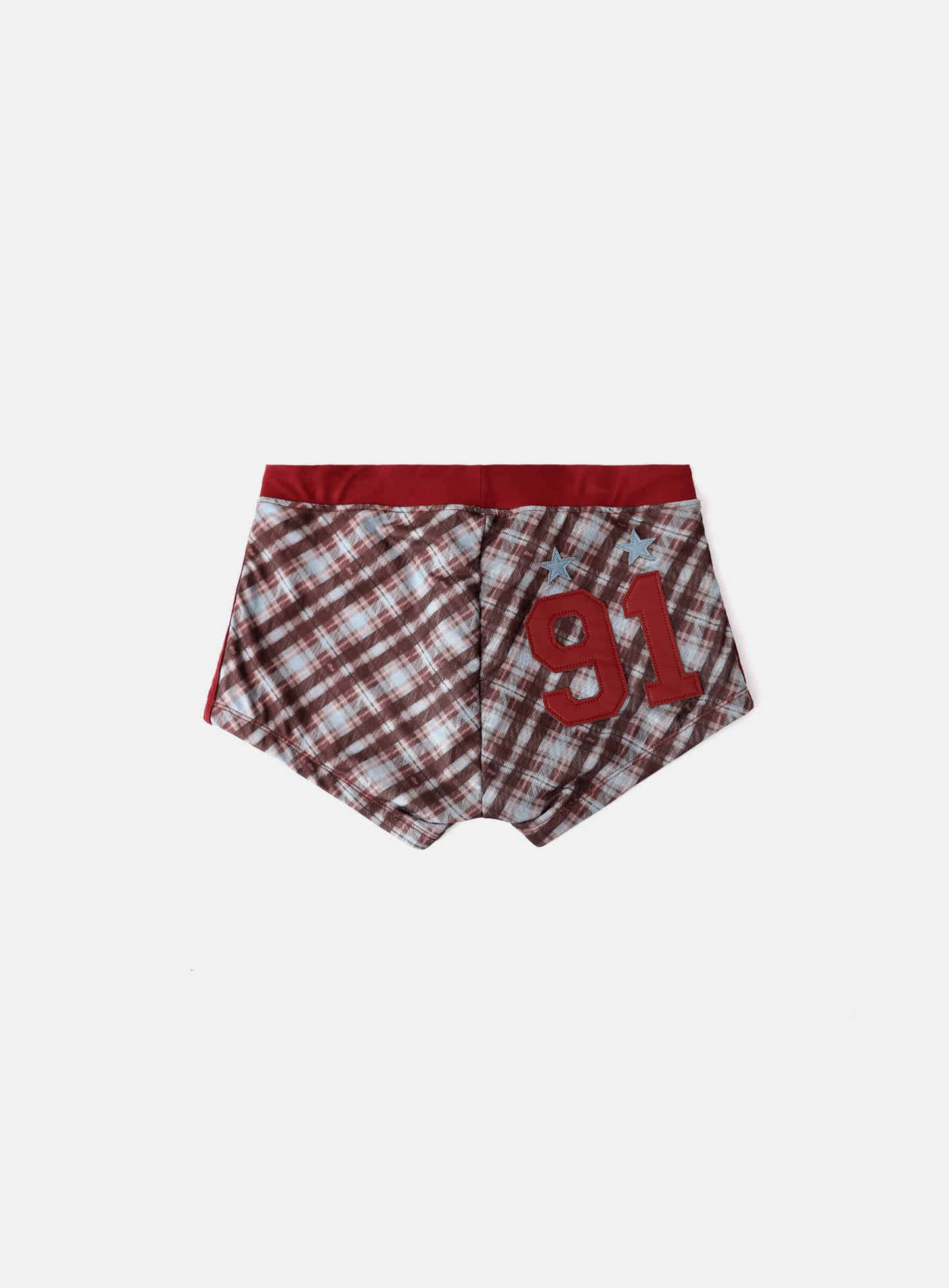 [AQUA] Vintage Club Boy Shorts - Checked Red