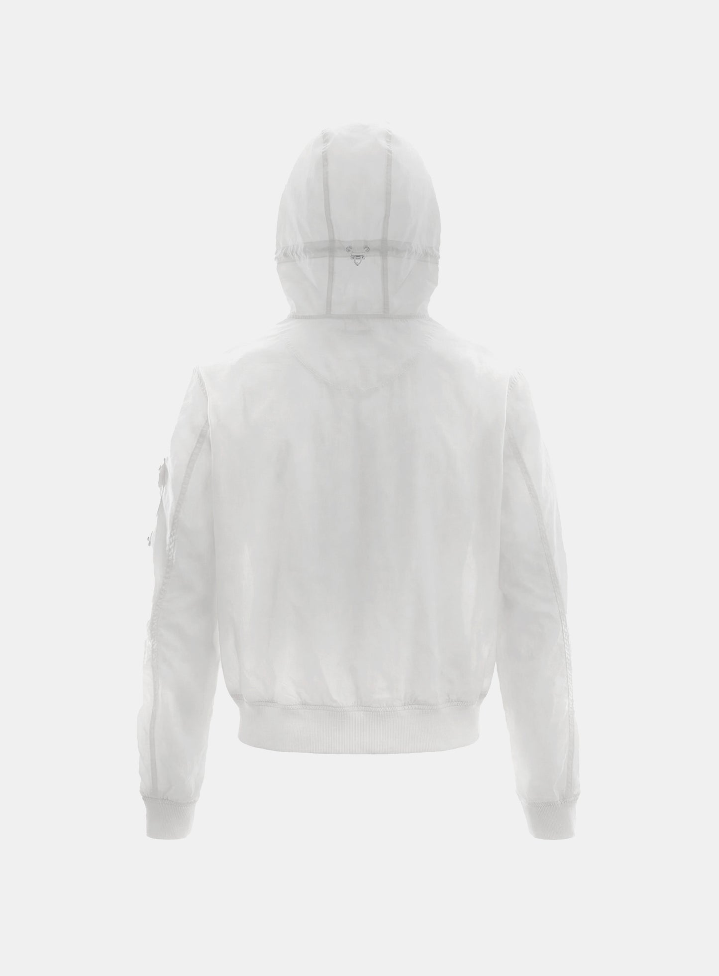 [w-jkt26-031] Viper91 Nylon Hooded Windbreaker - White