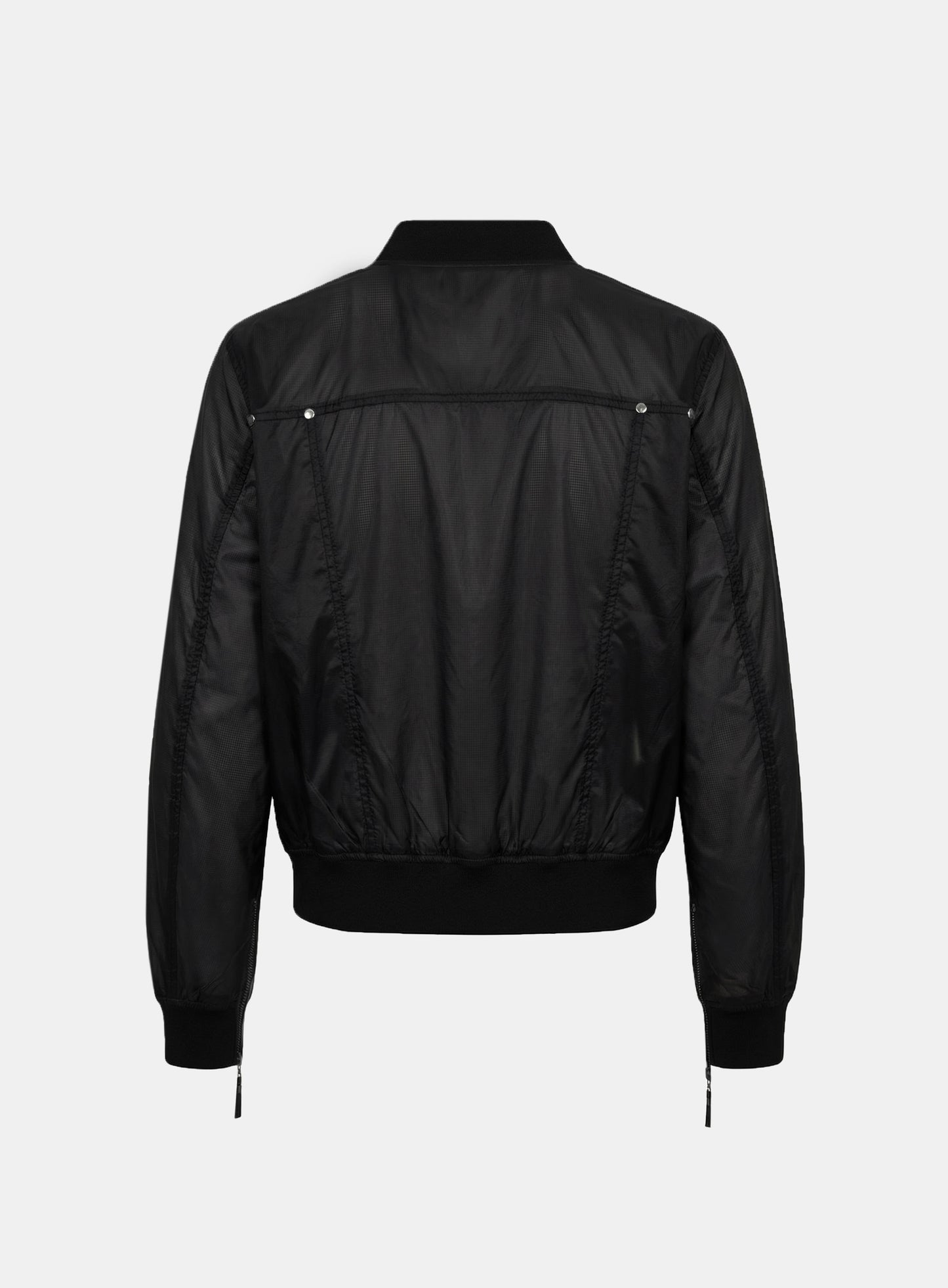 [w-jkt26-036] Laguna Lightweight Nylon Bomber Jacket - Black