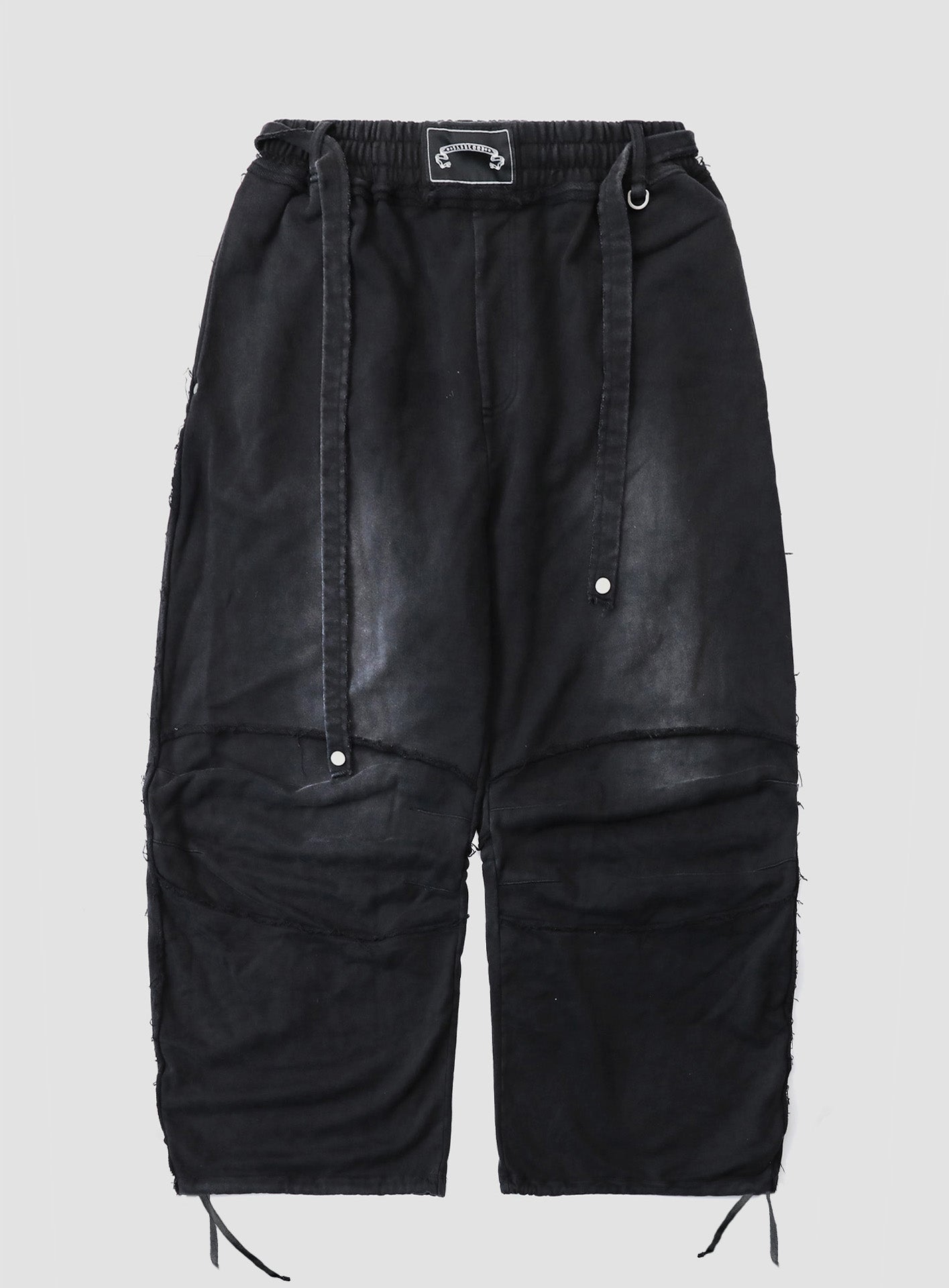 [w-pts25-095] Low Edge Convex Jogger - Washed Black