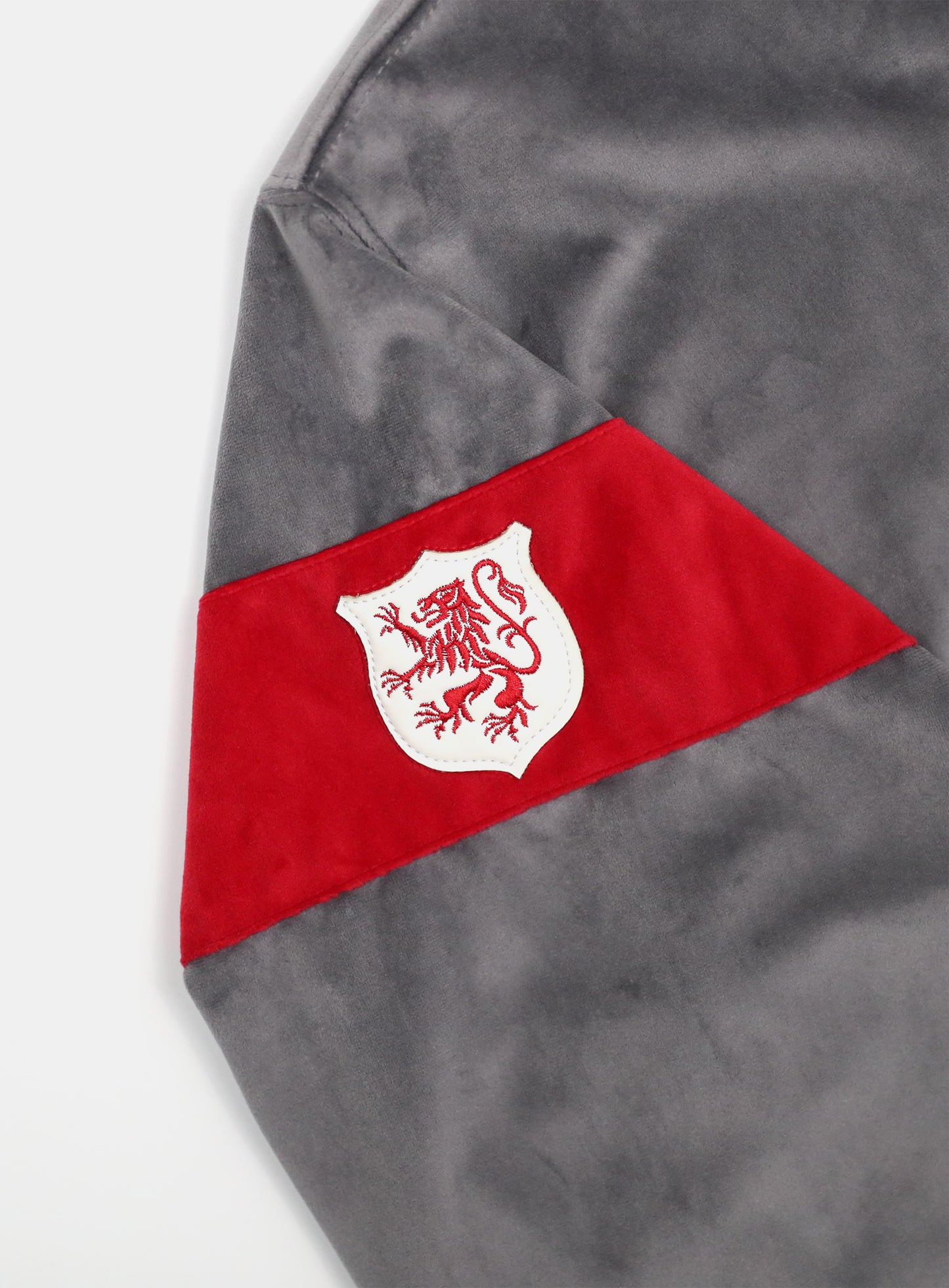 [w-sweatshirt24-016] Badblood Sports Velvet Rugby Shirt - Grey