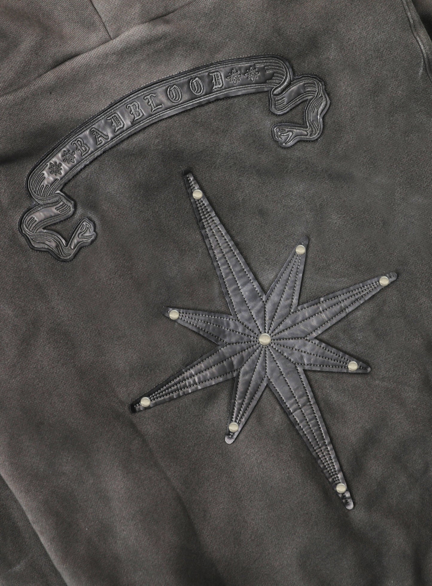 Cosmo Patch Hooded Zip-Up - Charcoal