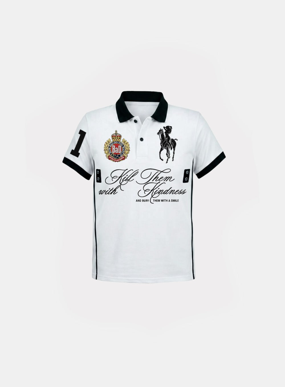 [w-tee26-201] Dark Classic 2 Heritage Polo - White