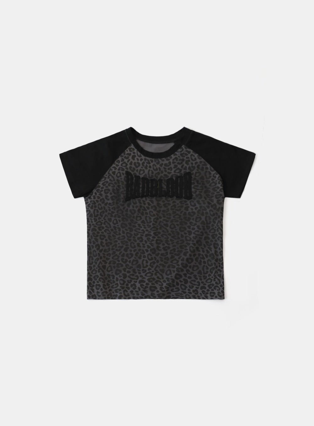 Contrast Short Sleeve - Black Leopard