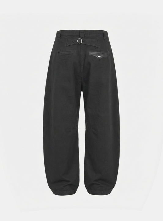 [w-pts26-005] Mystic Formal Curved Chino Pants - Charcoal