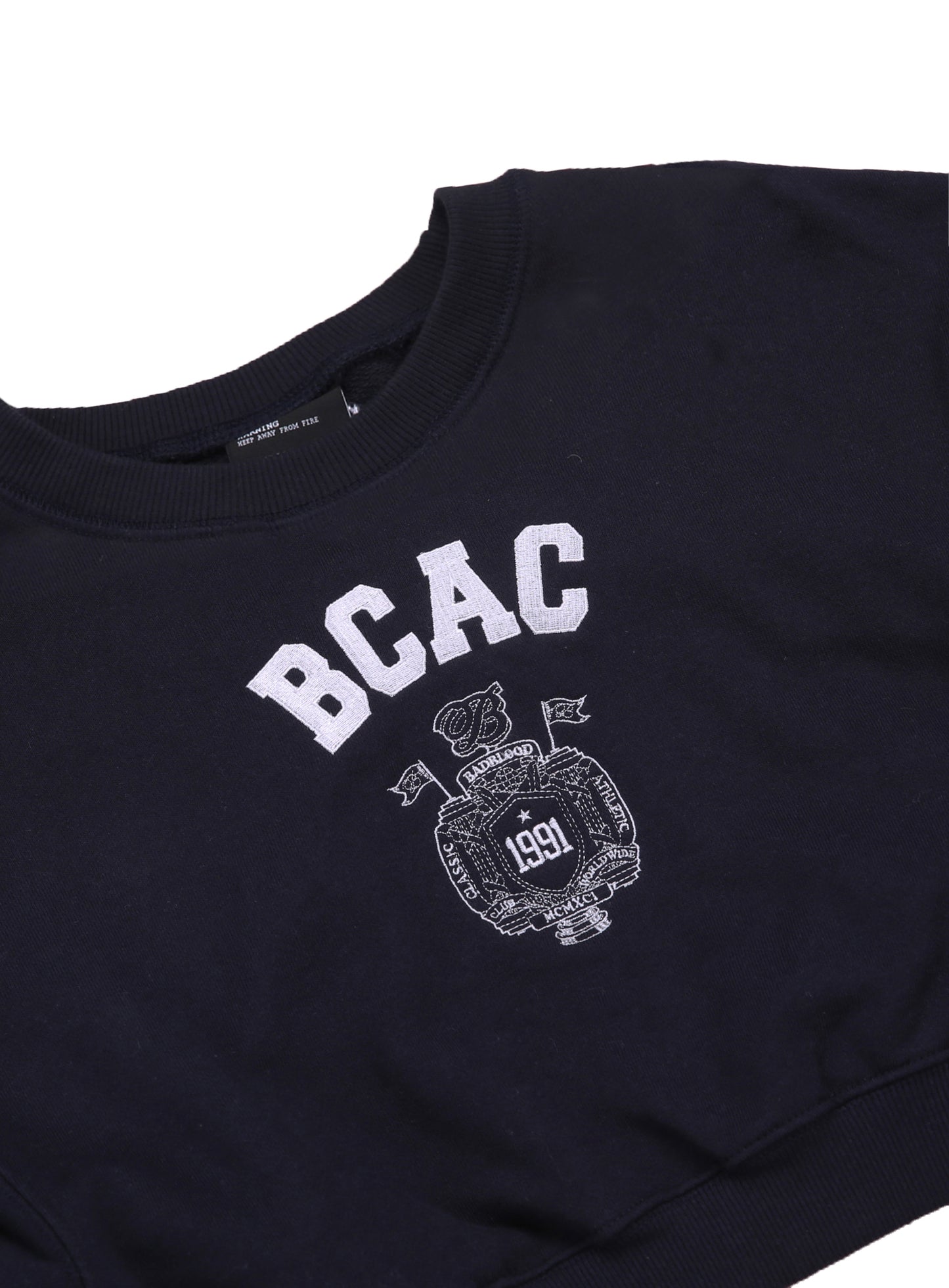BCAC Emblem Heavyweight Crop Sweatshirt - Navy