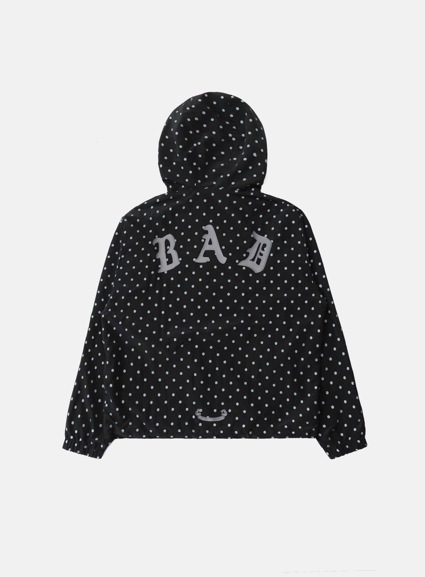 Mystic Nylon Reflective Hooded Zip-Up - Black Dot