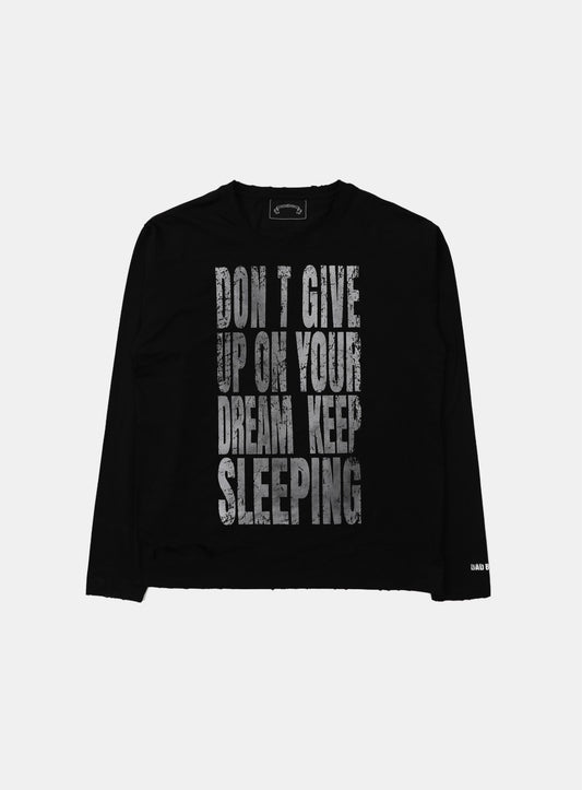 KEEP SLEEPING Long Sleeve - Dusty Black