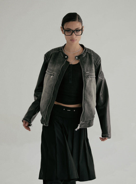 Scard Racer Jacket - Washed Black