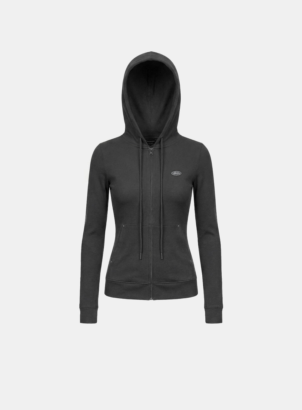 [w-hde26-008] BS Soft Terry Zip-Up Hoodie - Charcoal