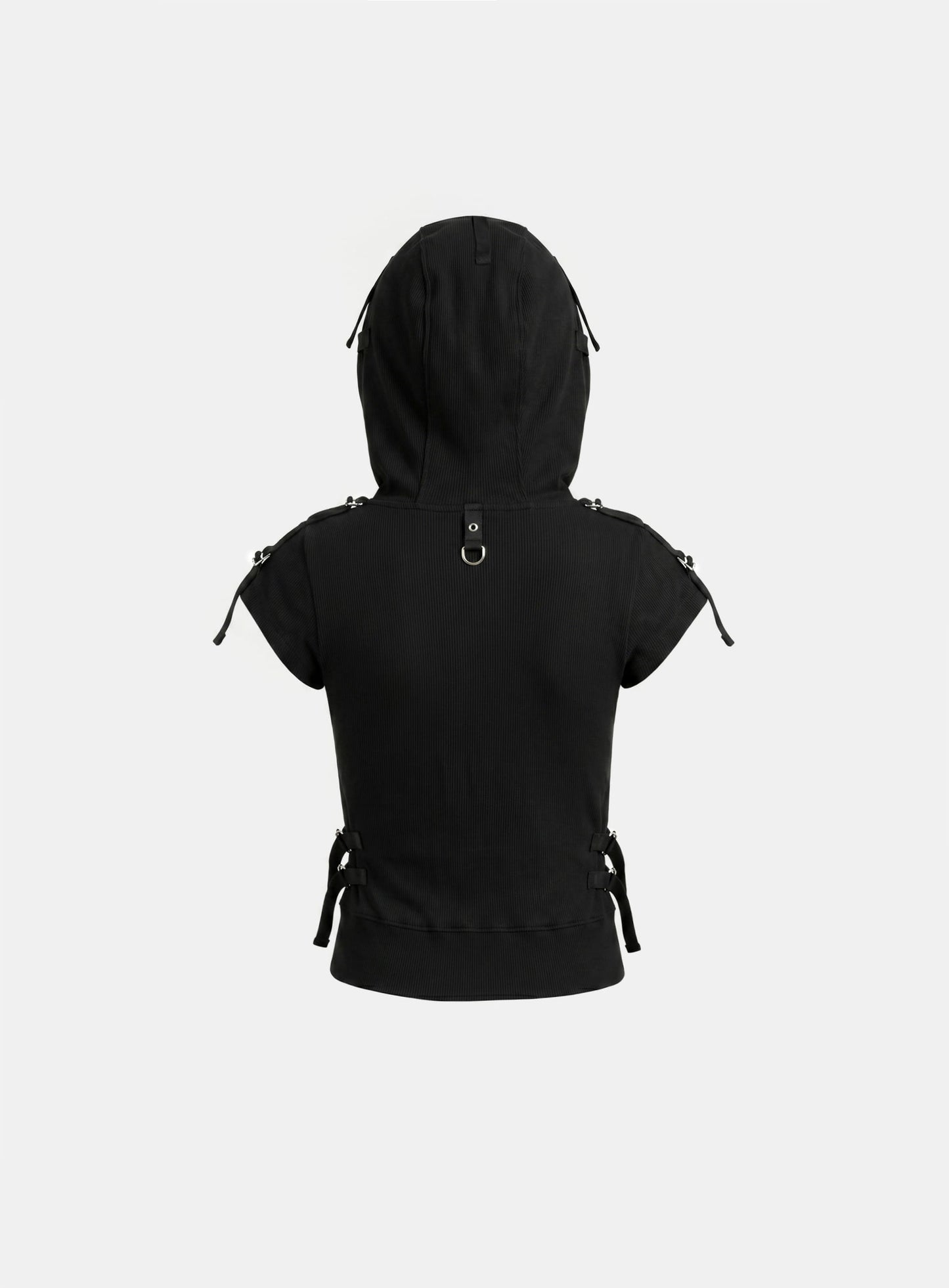 [w-hde26-042] Delta Utility 1/2 Zip-Up Hoodie - Black