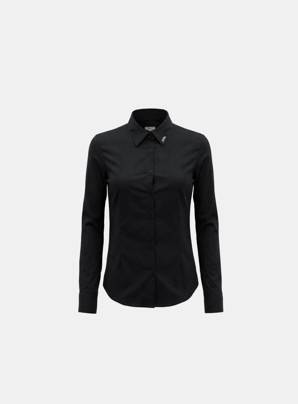 [w-sht26-008] Uniform Classic Slim-Fit Dress Shirt - Black