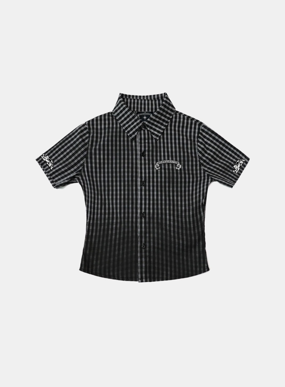 Cosmo Graphic Short Sleeve Shirt - Black Check