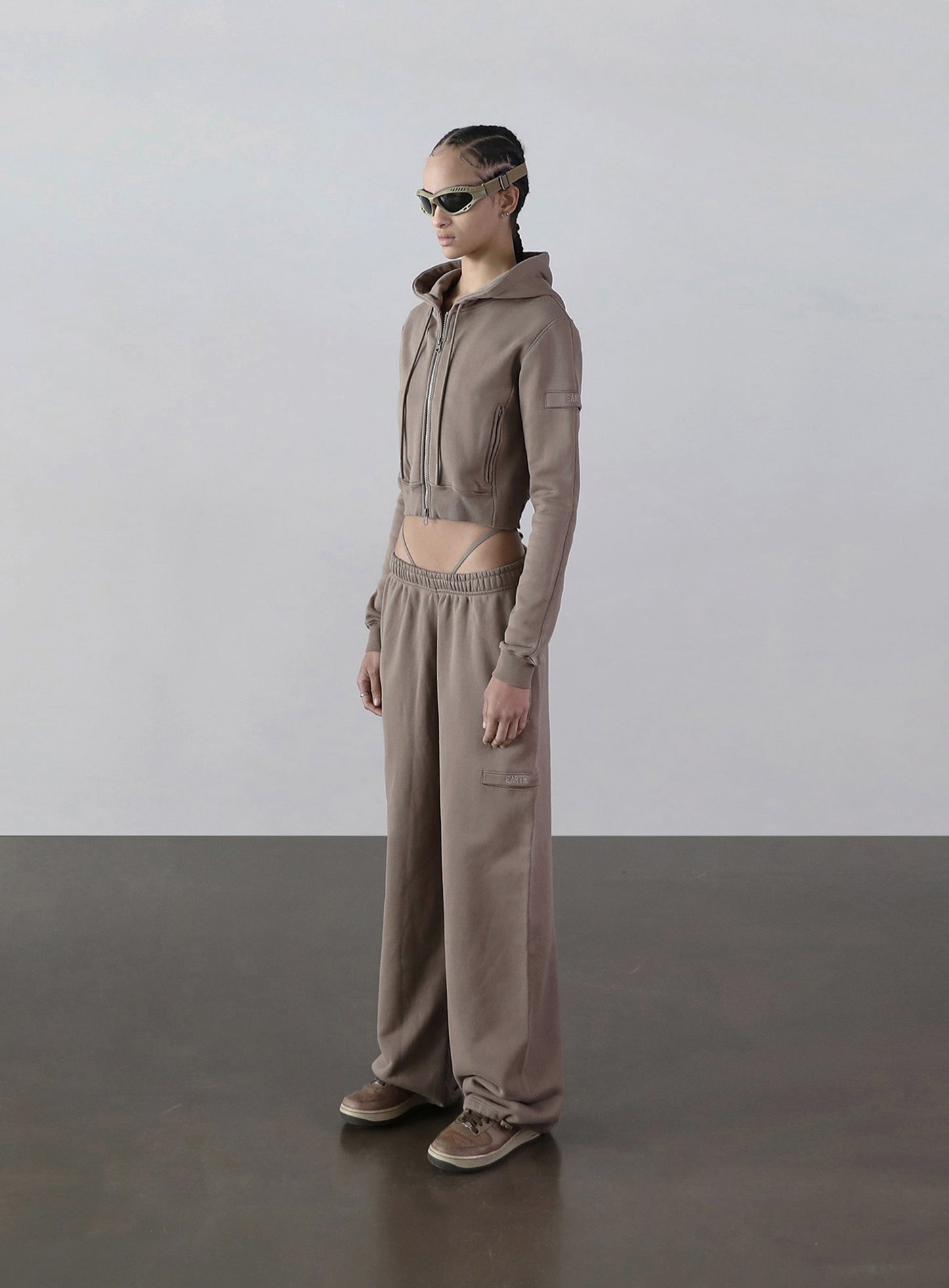 Super Wide 2 Way Jogger - Low Rise - Taupe