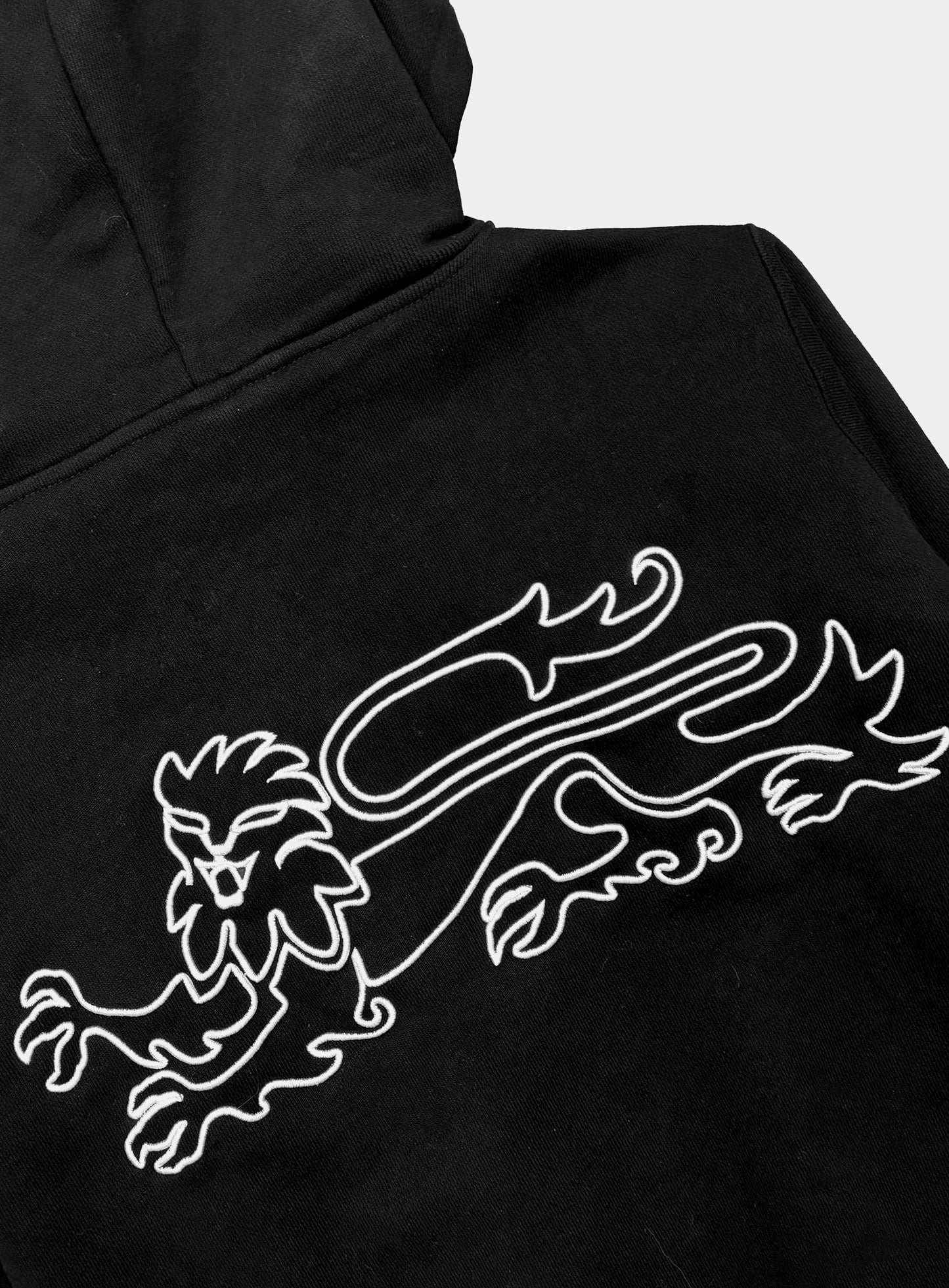 [w-jkt26-001] Titan Stroke Zip-Up Hoodie - Black