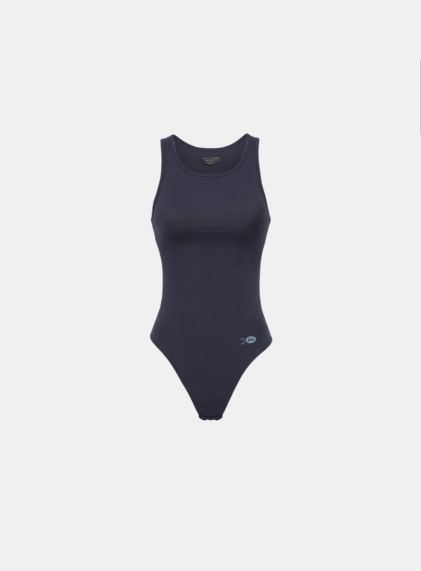 [w-jst26-009] Everyday U-Neck Tank Bodysuit - Charcoal