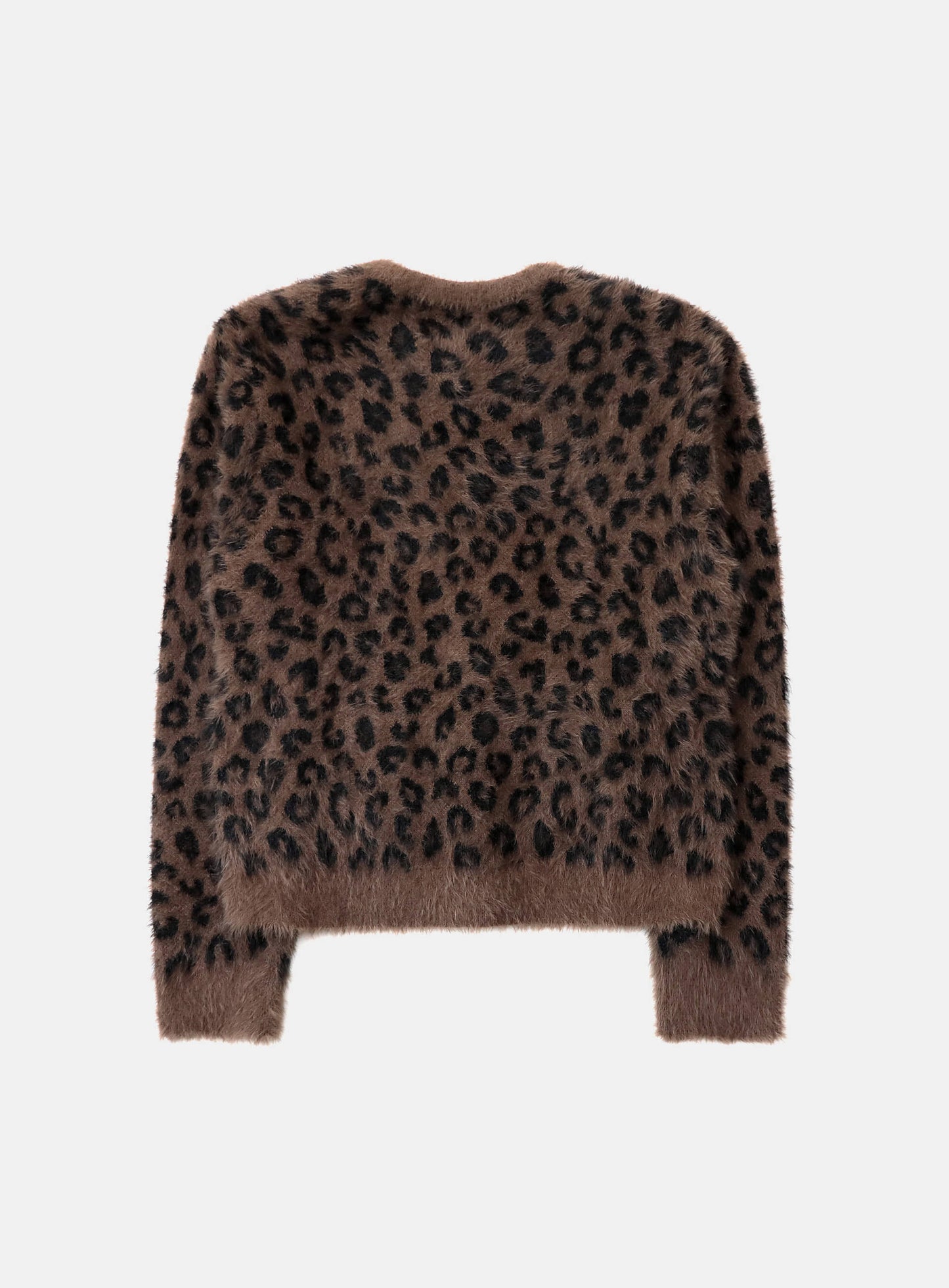 [w-cdg25-014] Viper Mohair Cardigan - Brown Leopard