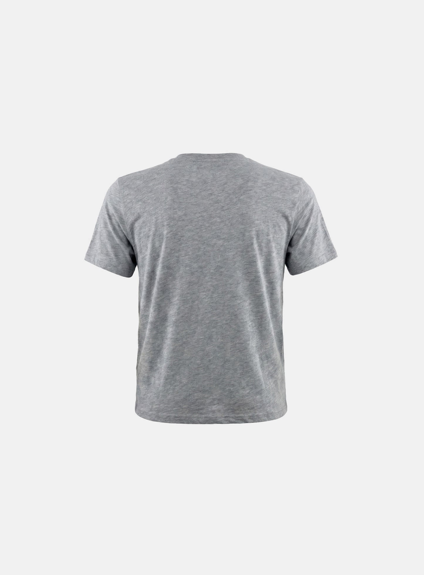 [w-tee26-169] Lion Crest Print 1/2 Henley T-Shirt - Gray