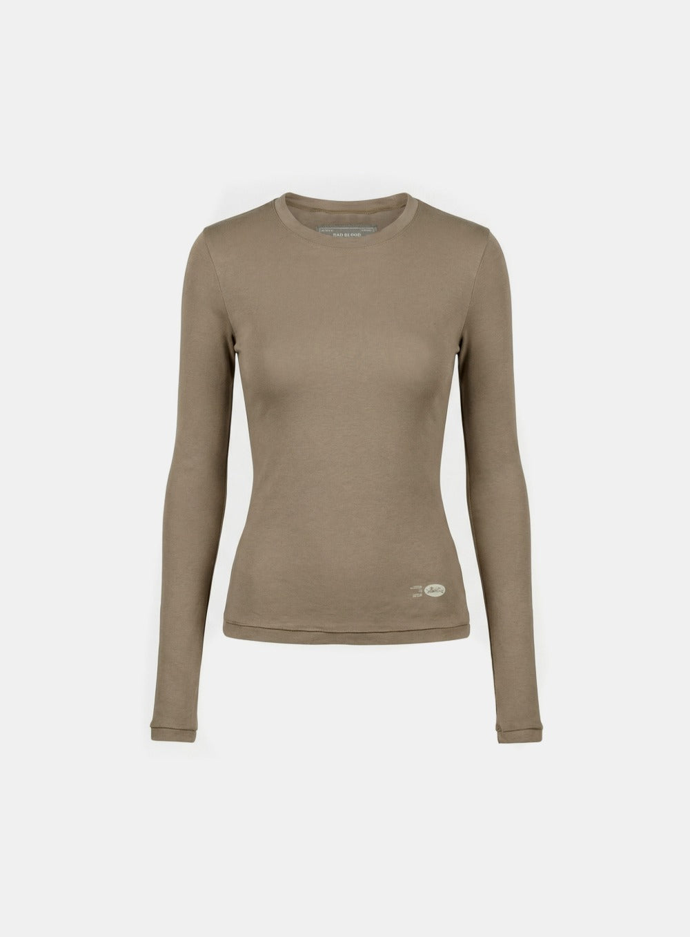 [w-tee26-047] BS Cotton Jersey Fitted Long Sleeve T-Shirt - Tobacco