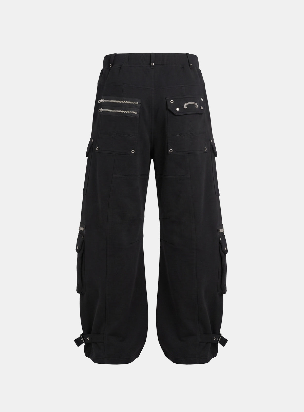 [w-pts26-137] Delta 2 Utility Loose Fit Curved Joggers - Black