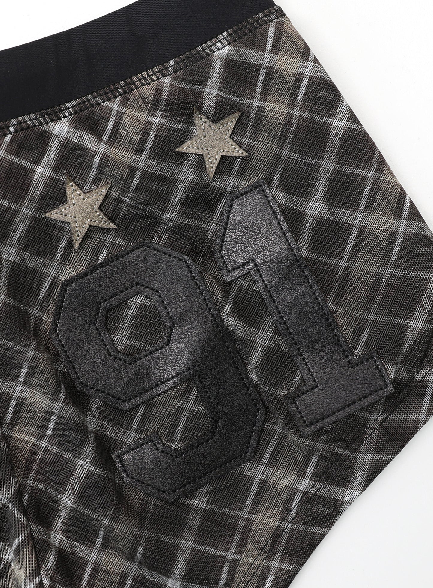 [AQUA] Vintage Club Boy Shorts - Checkered Brown