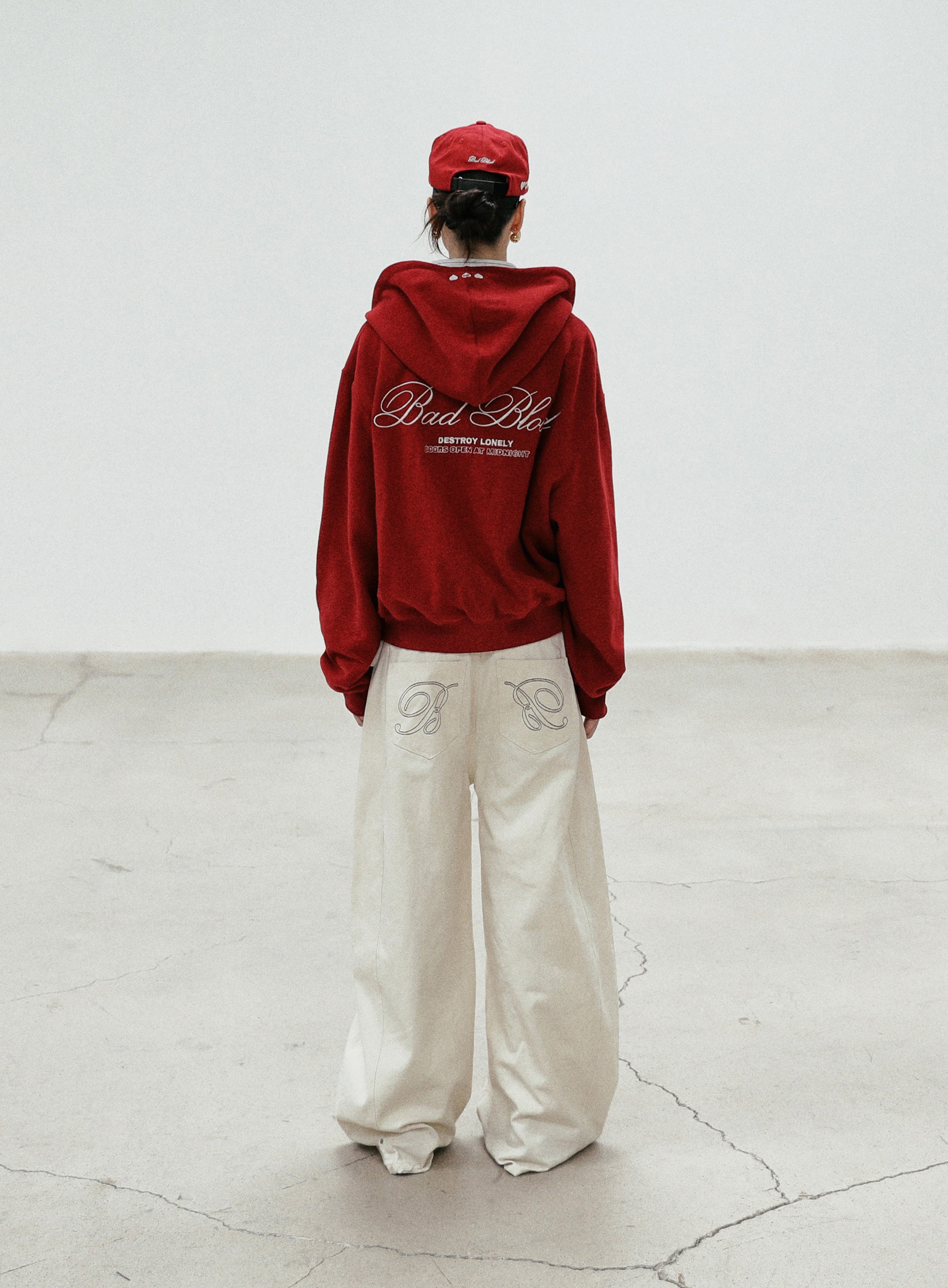 Classic Logo Hooded Zip-Up - Red – BADBLOOD TAIWAN