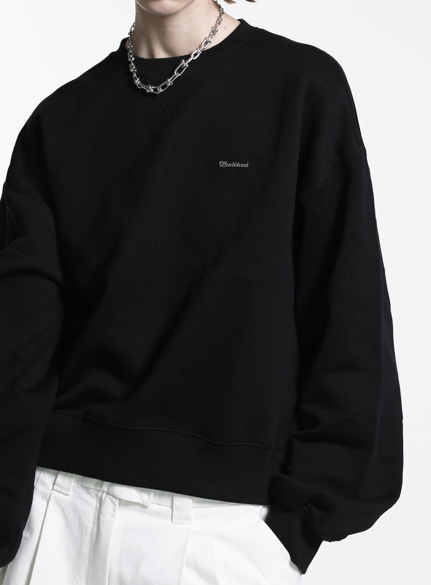 Minimal Logo Heavyweight Sweatshirt - Black