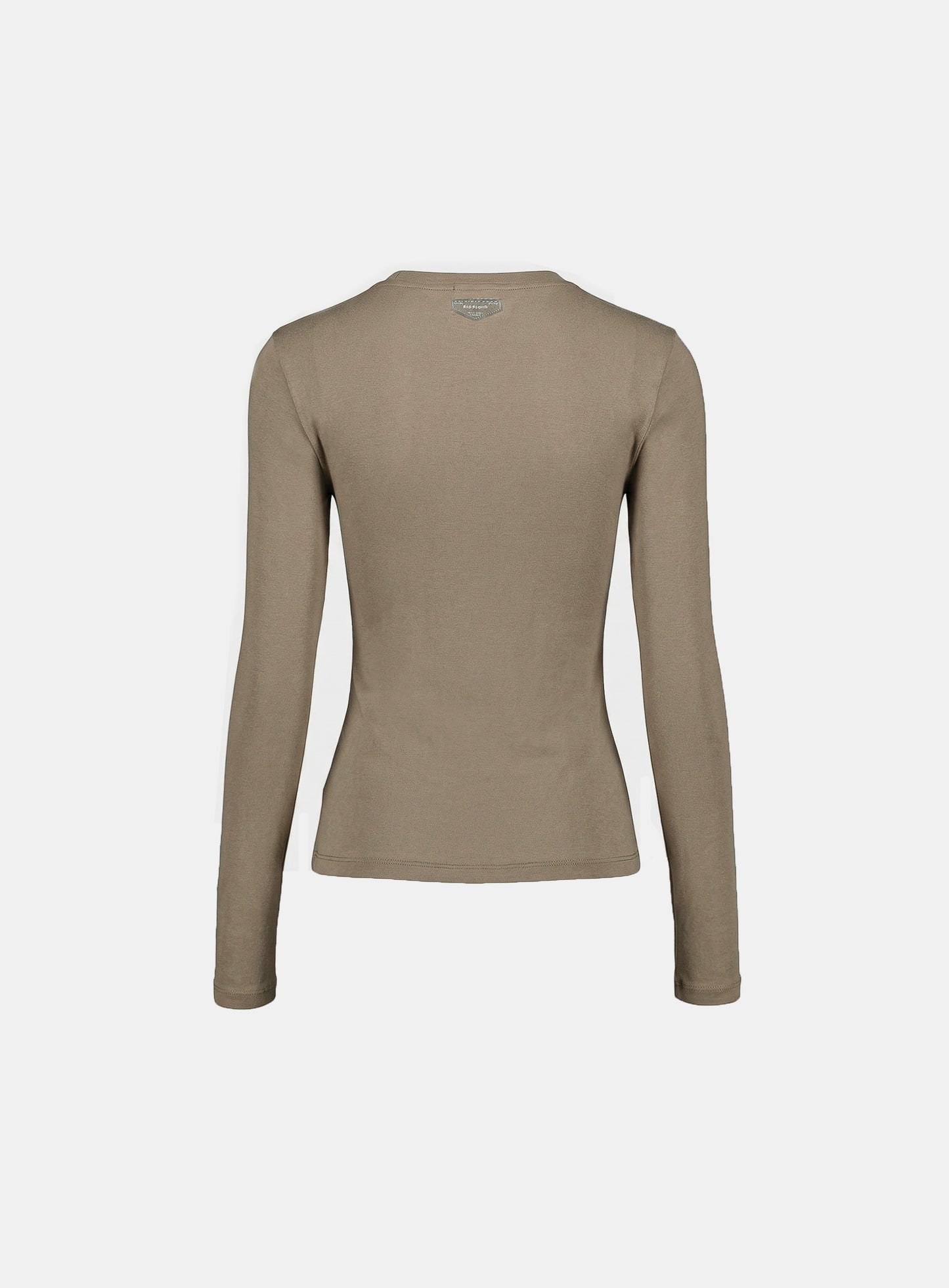 [w-tee26-047] BS Cotton Jersey Fitted Long Sleeve T-Shirt - Tobacco