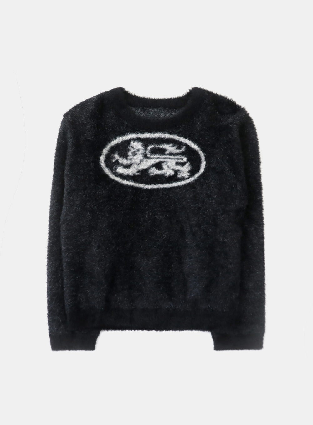 [w-knt25-011] Mystic Mohair Sweater - Black