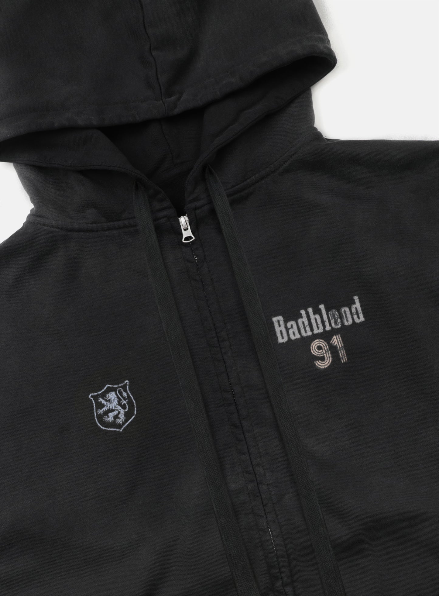 Sun Faded 2 Hooded Zip-Up - Black
