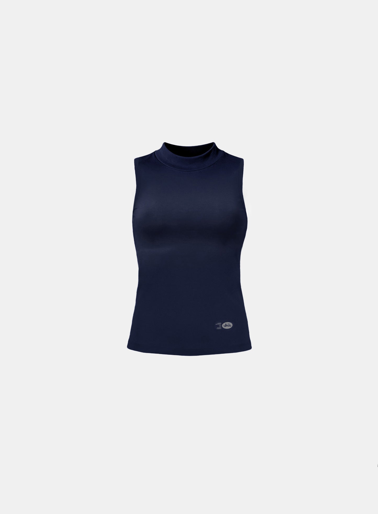[w-tnk26-025] Everyday Mock-Neck Tank - Navy