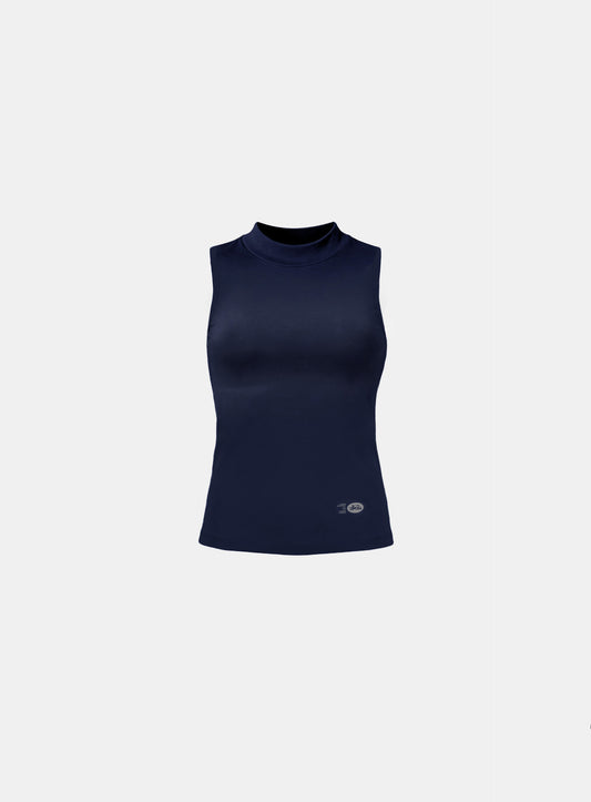 [w-tnk26-025] Everyday Mock-Neck Tank - Navy