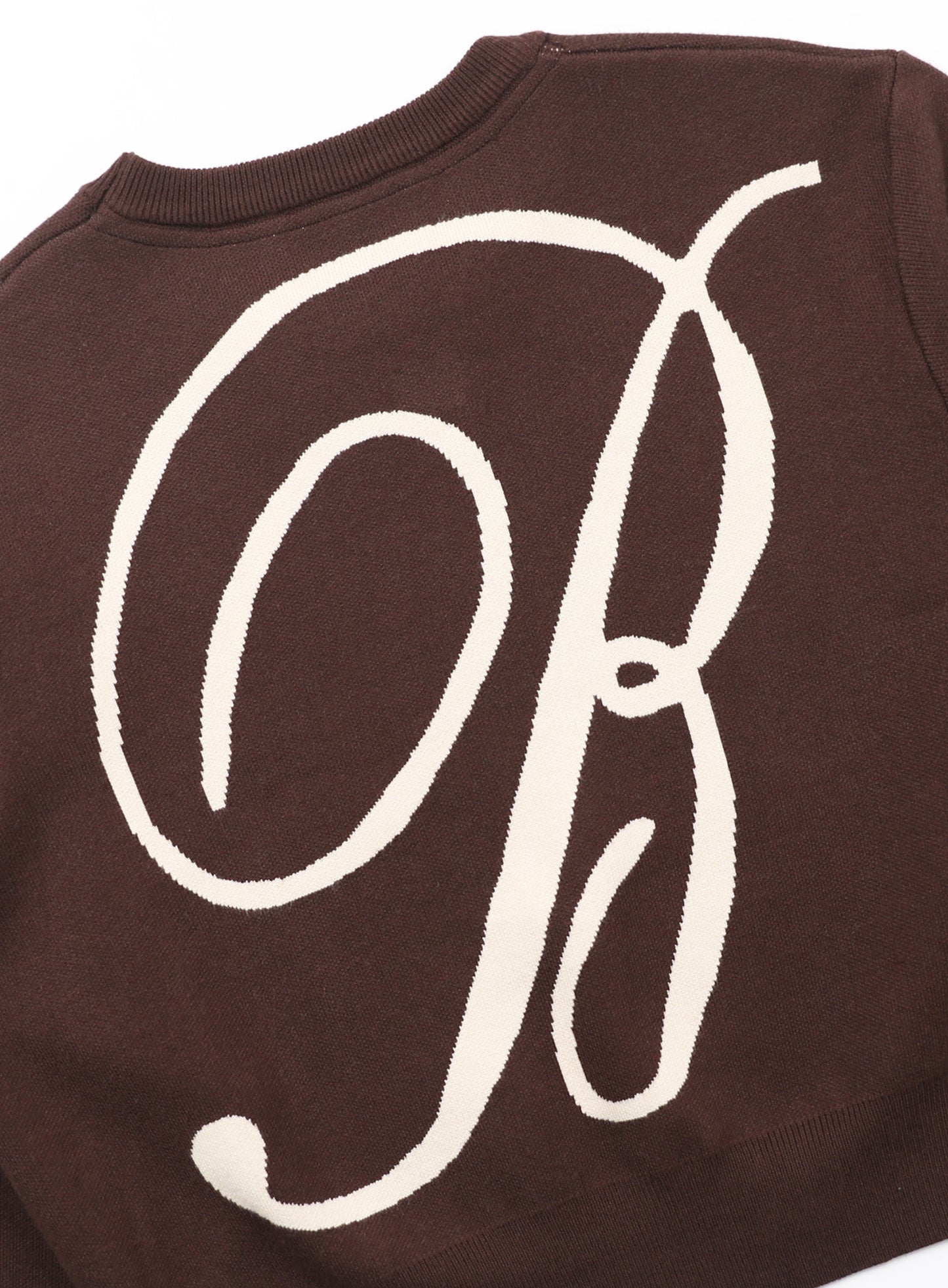 Classic Big Logo Crewneck Sweater - Brown