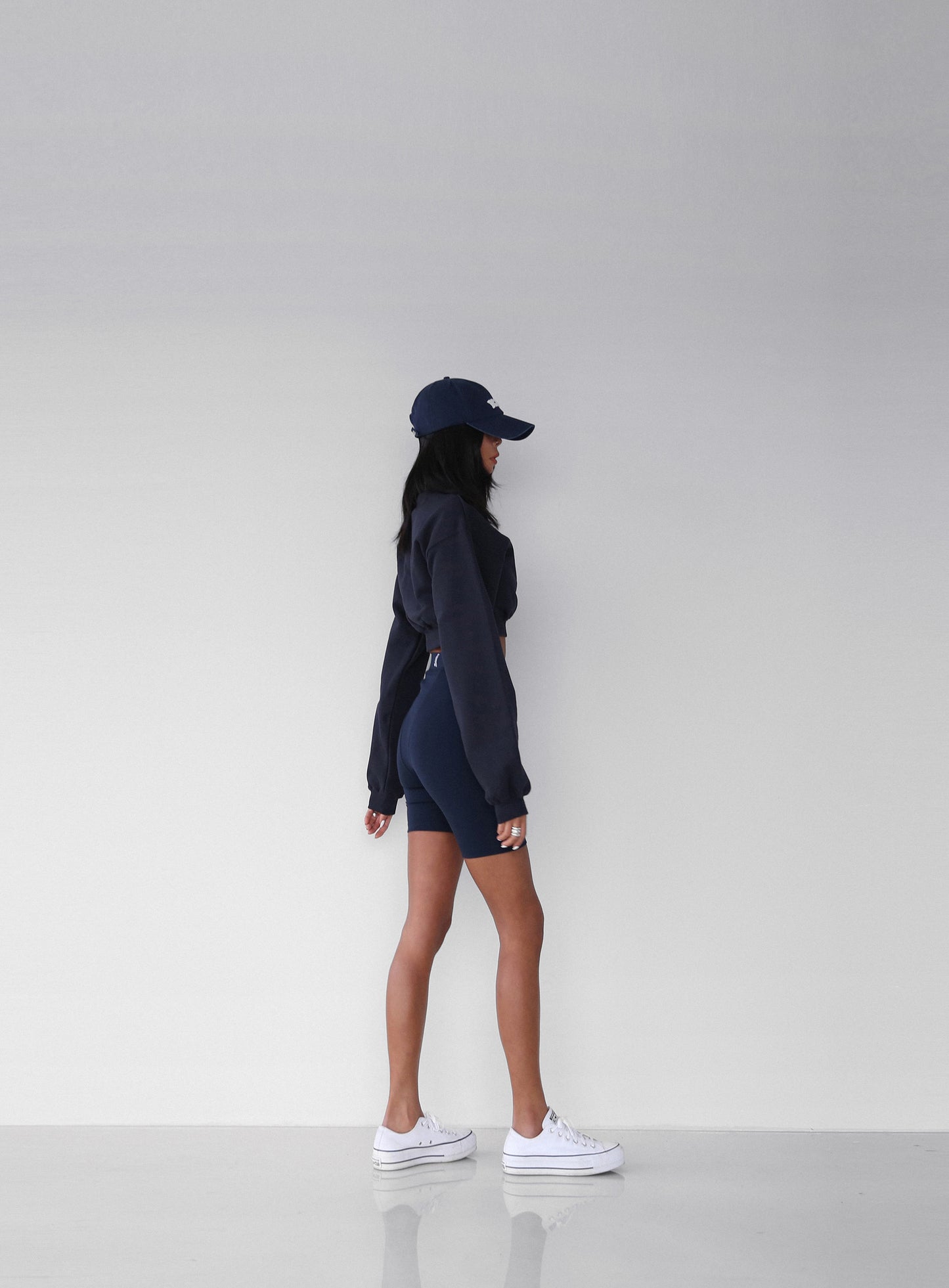 BCAC Emblem Heavyweight Crop Sweatshirt - Navy
