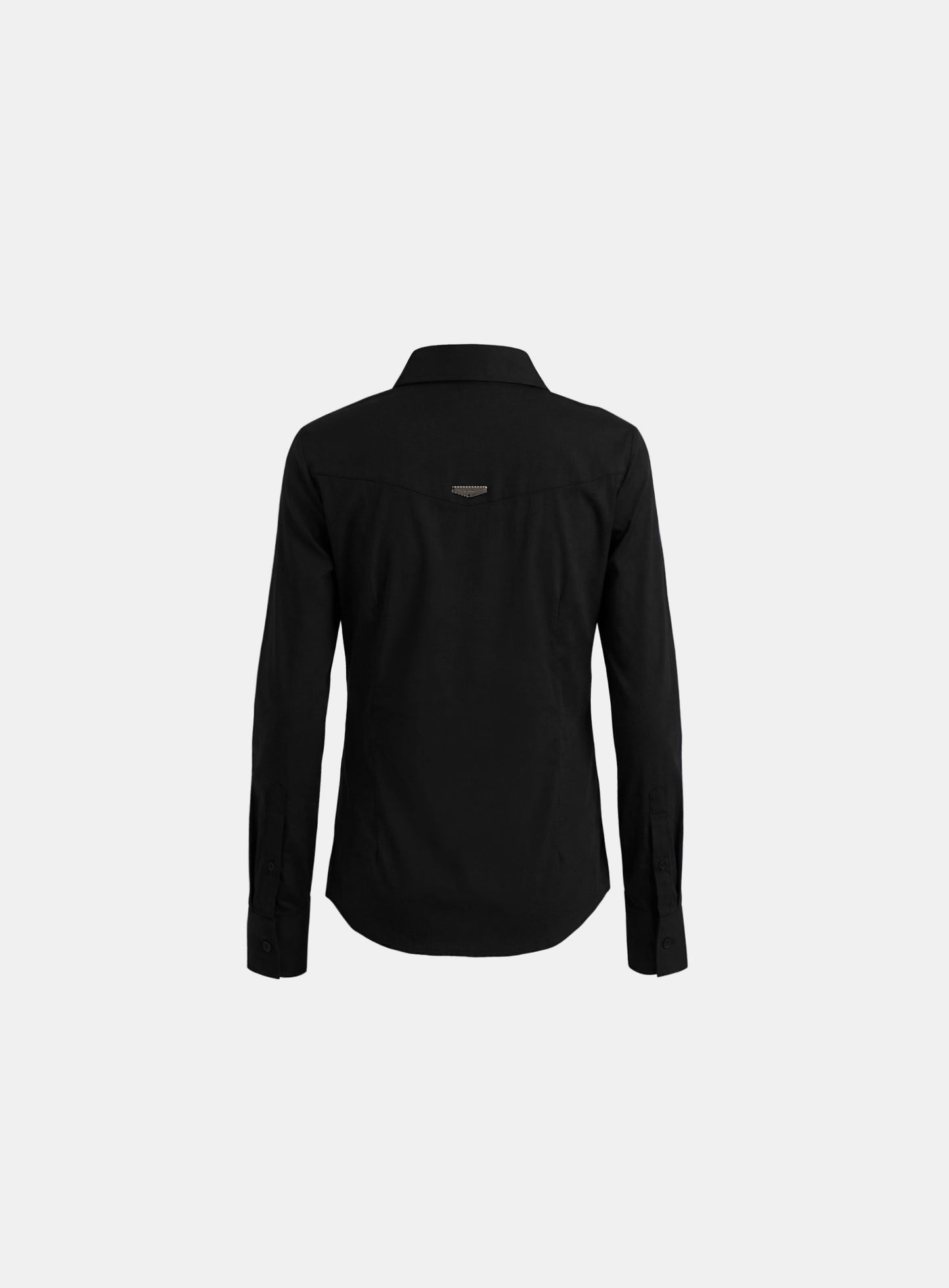 [w-sht26-008] Uniform Classic Slim-Fit Dress Shirt - Black