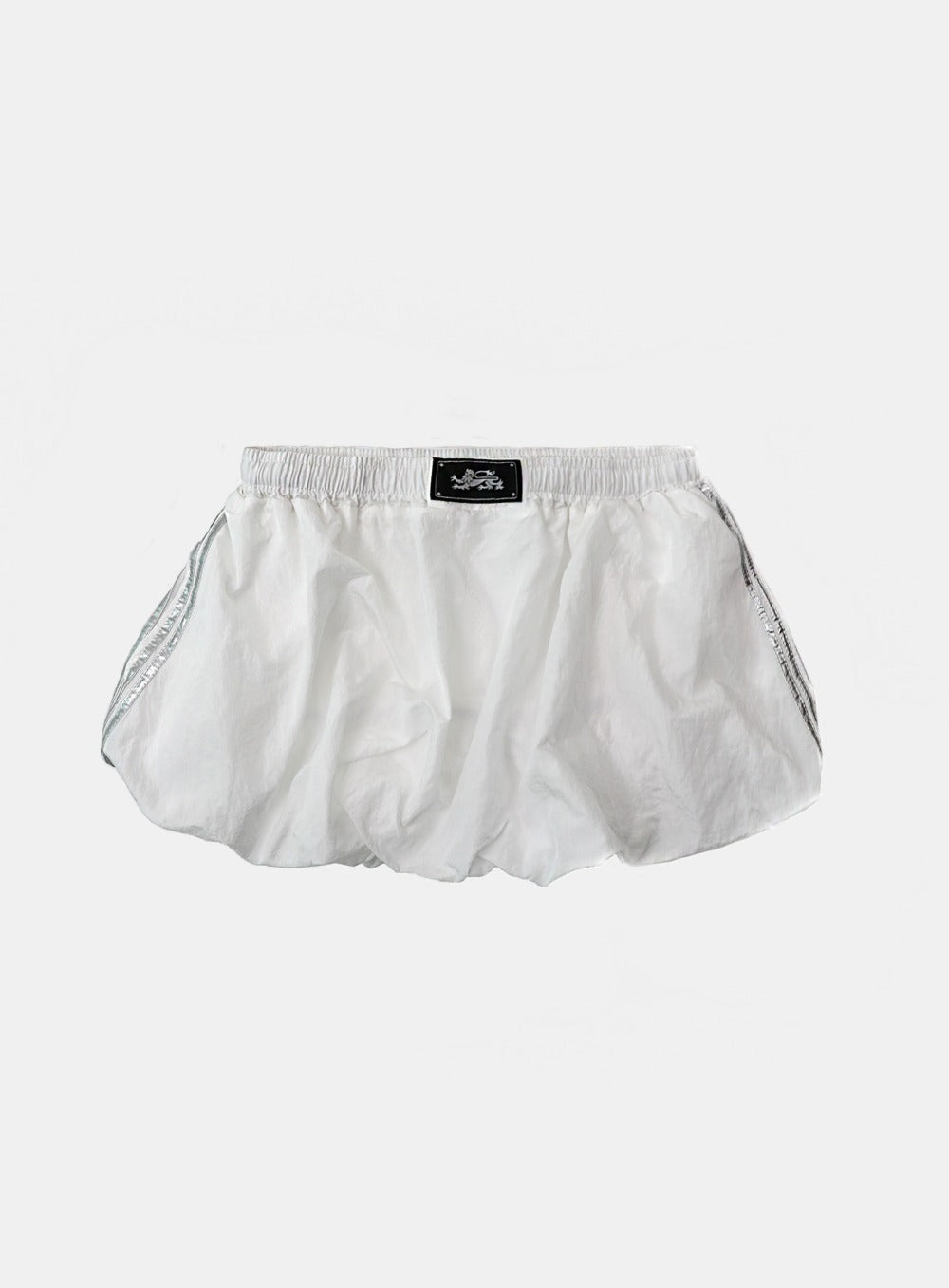 Dark Billy Nylon Balloon Mini Skirt - White