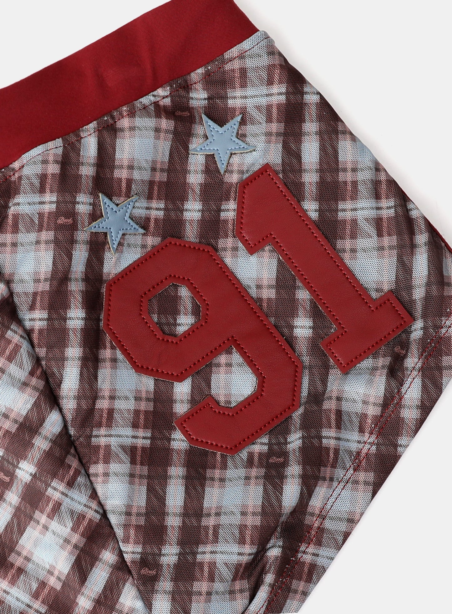 [AQUA] Vintage Club Boy Shorts - Checked Red