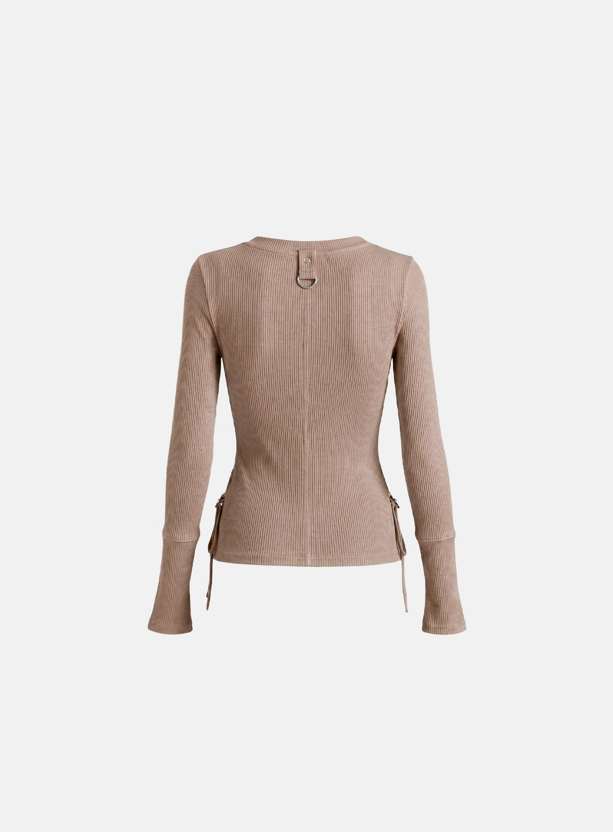 [w-tee26-256] Delta 2 Utility Cotton Rib Henley Neck Long Sleeve – Tan