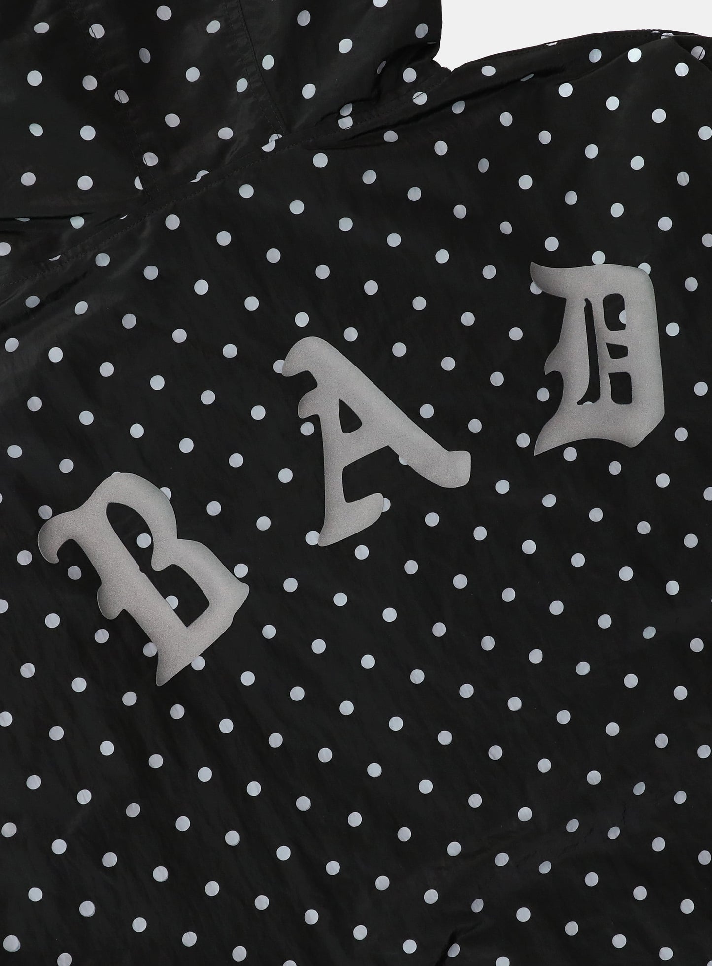 Mystic Nylon Reflective Hooded Zip-Up - Black Dot