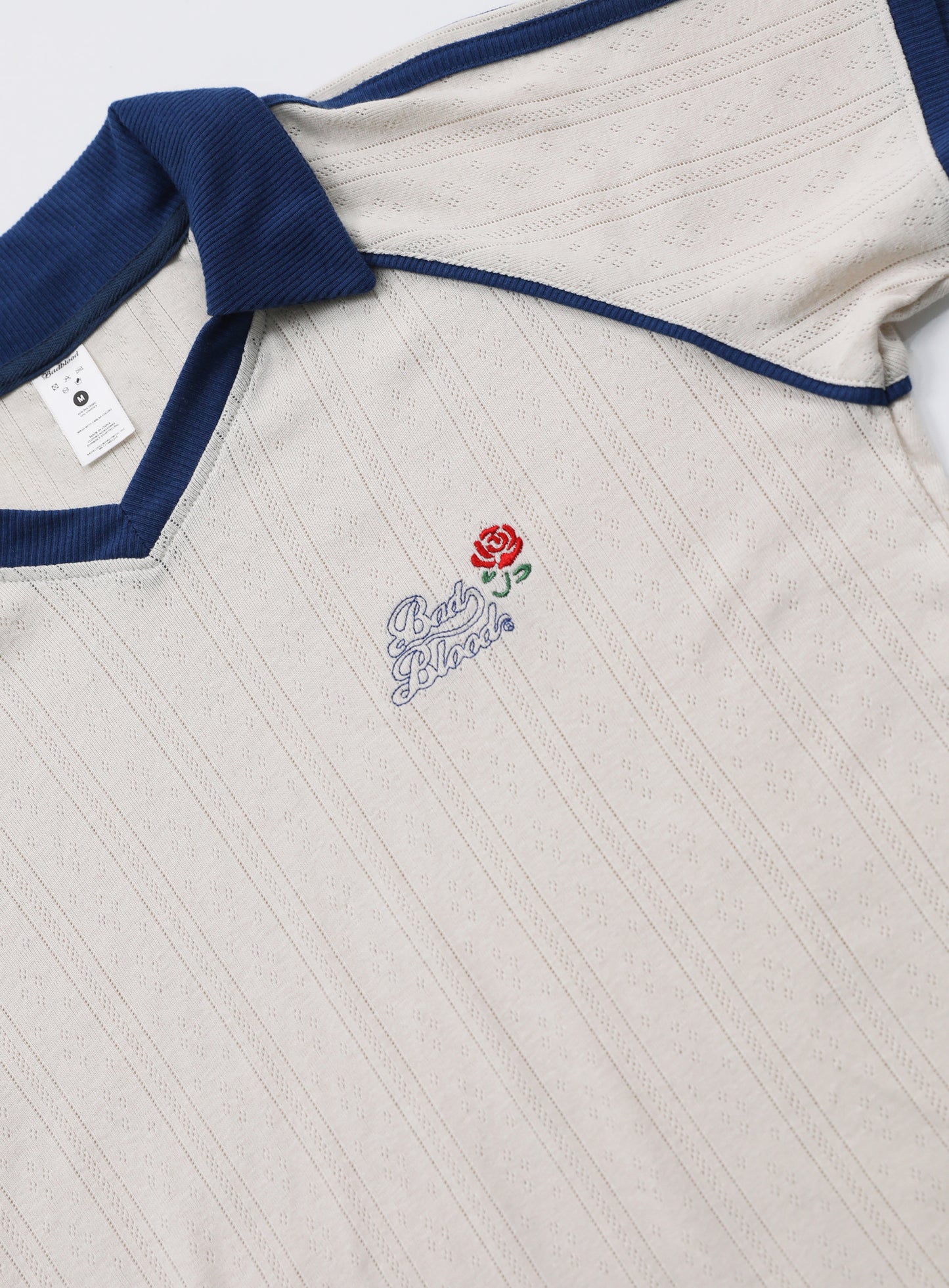 Pointelle Soccer Shirt-Blue