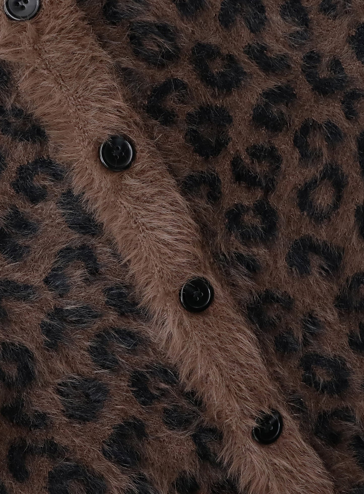 [w-cdg25-014] Viper Mohair Cardigan - Brown Leopard